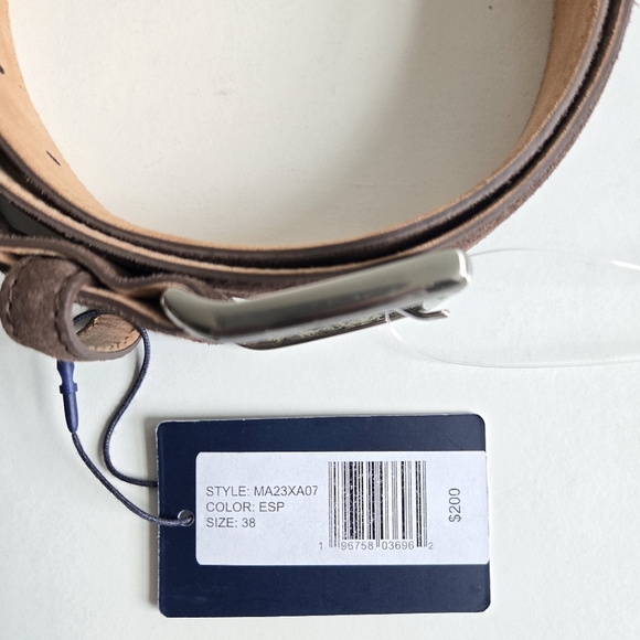 New Peter Millar Crown Crafted Excursionist Calf Suede Belt MF23XA07 Size 38 NWT - Picture 8 of 11